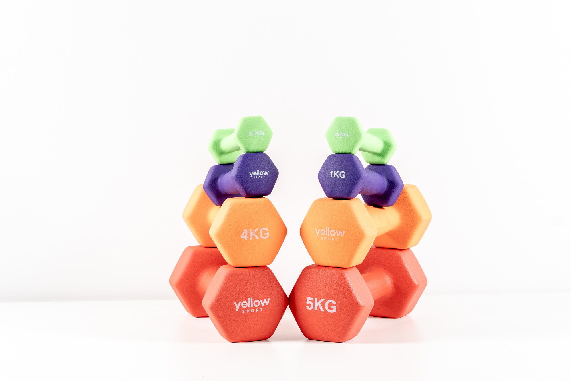 Hantelki do ćwiczeń yellowSPORT różne ciężary -0,5kg, 1kg, 5kg